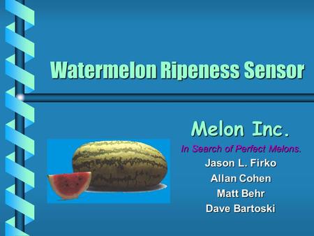 Watermelon Ripeness Sensor