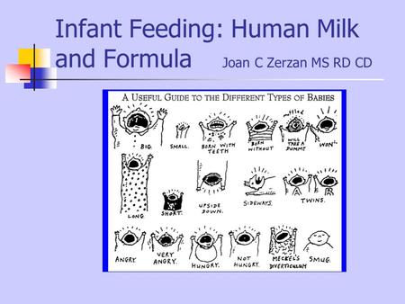 Infant Feeding: Human Milk and Formula Joan C Zerzan MS RD CD