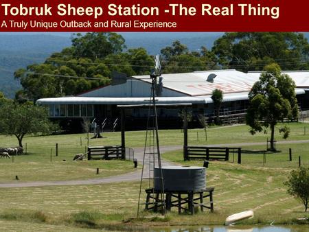 Tobruk Sheep Station -The Real Thing A Truly Unique Outback and Rural Experience.