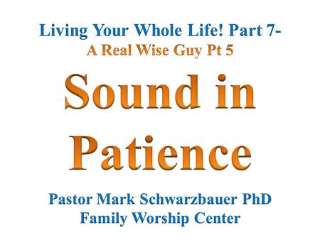 But as for you, speak the things which are proper for sound doctrine: 2 that the older men be sober, reverent, temperate, sound in faith, in love, in.