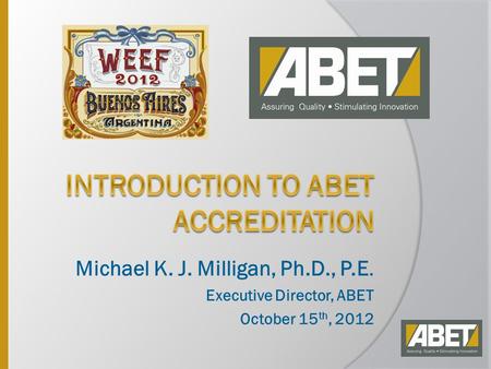 Introduction to ABET Accreditation