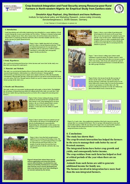 Institute for Agricultural policy and Marketing Research, Justus-Liebig University, Senckenbergstrasse.3, 35390 Giessen, Germany. Crop-livestock Integration.