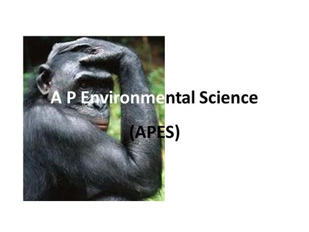 A P Environmental Science