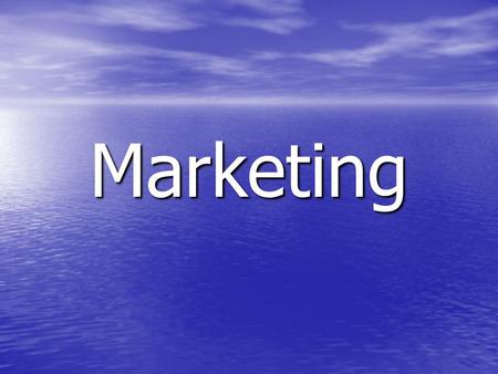 Marketing. Marketing Marketing is the function that involves identifying the needs of consumers and developing a product to fulfil and satisfy those needs.