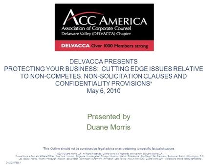 Www.duanemorris.com ©2010 Duane Morris LLP. All Rights Reserved. Duane Morris is a registered service mark of Duane Morris LLP. Duane Morris – Firm and.