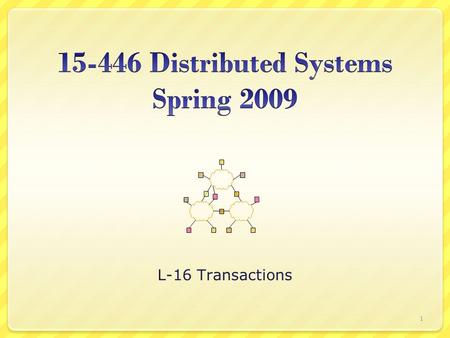 L-16 Transactions 1. Important Lessons – Fault Tolerance Terminology & Background  Failure models Byzantine Fault Tolerance  Protocol design  with.