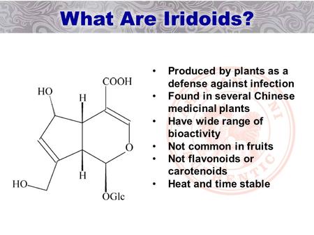 Produced by plants as a defense against infection Found in several Chinese medicinal plants Have wide range of bioactivity Not common in fruits Not flavonoids.