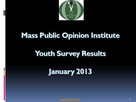 Mass Public Opinion Institute Youth Survey Results January 2013 1 www.mpoi.net.