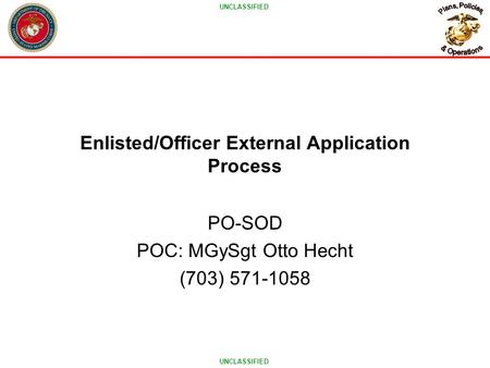 Enlisted/Officer External Application Process