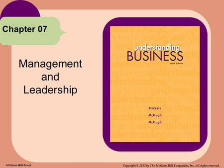 Management and Leadership