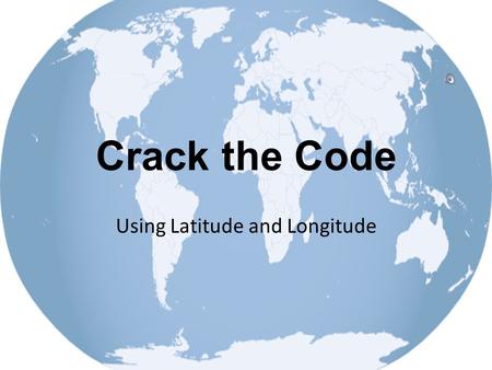 Using Latitude and Longitude