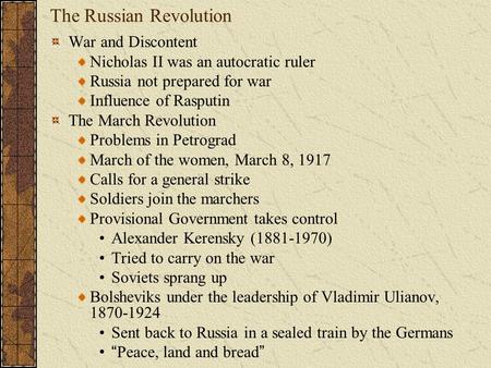 The Russian Revolution