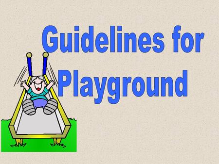 One person on a swing at a time No running between swings or climbing poles No jumping off swings No standing on swings Take turns on swings.