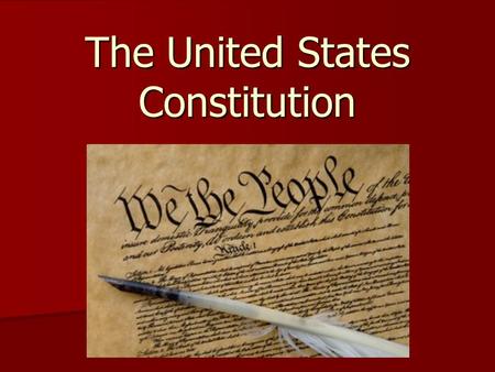 The United States Constitution