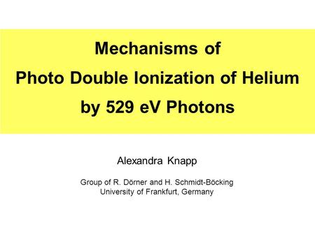 Photo Double Ionization of Helium