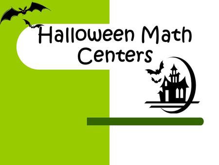 Halloween Math Centers