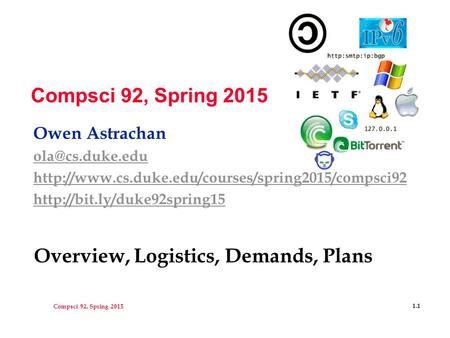 Compsci 92, Spring 2015 1.1 Compsci 92, Spring 2015 Owen Astrachan