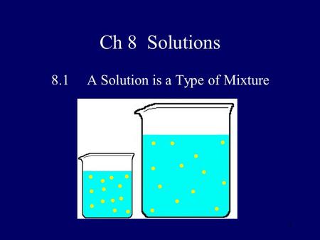 8.1 A Solution is a Type of Mixture