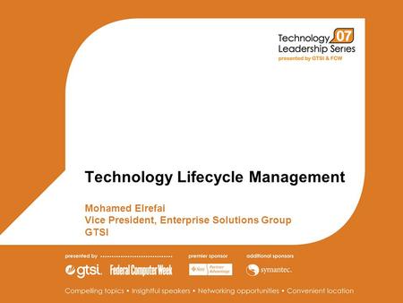 Technology Lifecycle Management