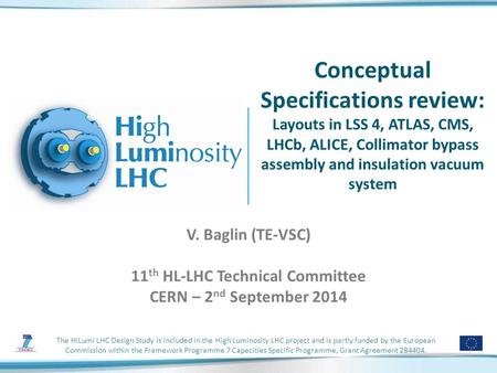 The HiLumi LHC Design Study is included in the High Luminosity LHC project and is partly funded by the European Commission within the Framework Programme.