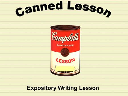 Expository Writing Lesson