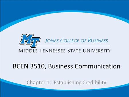 BCEN 3510, Business Communication