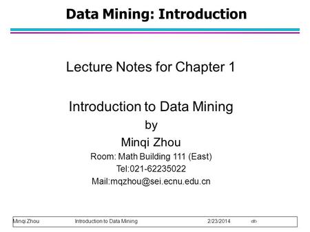 Data Mining: Introduction