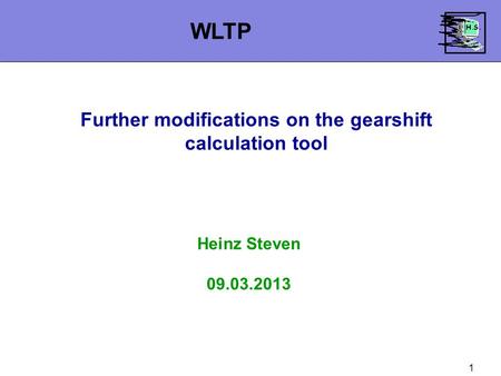 Further modifications on the gearshift calculation tool