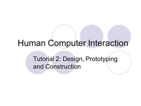 Human Computer Interaction