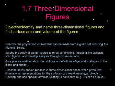 1.7 Three-Dimensional Figures