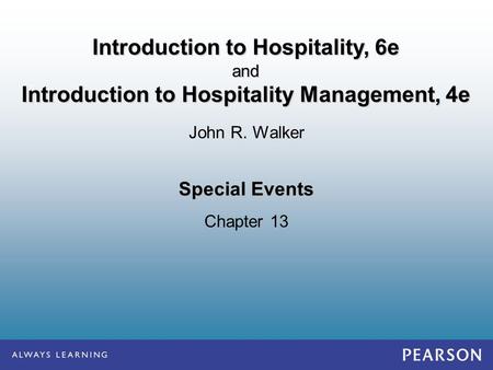 Introduction to Hospitality, 6e