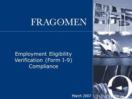 Employment Eligibility Verification (Form I-9) Compliance