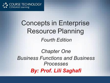 Concepts in Enterprise Resource Planning Fourth Edition