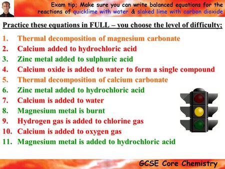 Practice these equations in FULL – you choose the level of difficulty;