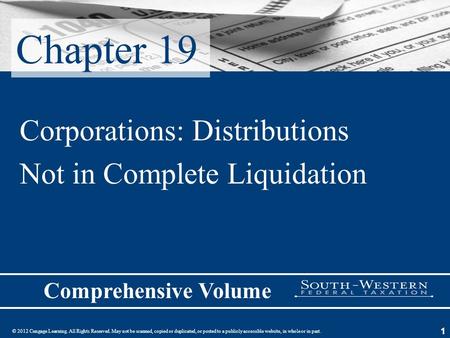 © 2012 Cengage Learning. All Rights Reserved. May not be scanned, copied or duplicated, or posted to a publicly accessible website, in whole or in part.