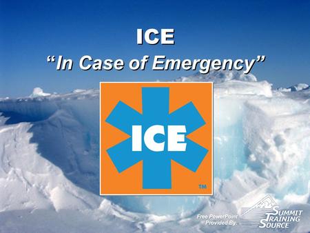 ICE “In Case of Emergency”