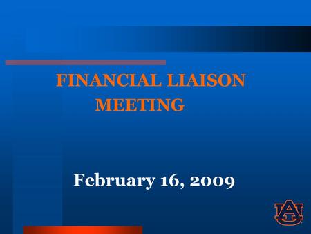 FINANCIAL LIAISON MEETING February 16, 2009. Property Management John Asmuth Property Services.