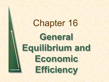 General Equilibrium and Economic Efficiency