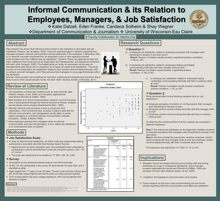 Review of Literature Review of Literature Methods Methods  Katie Dalzell, Eden Franke, Candace Solheim & Shay Wegner  Department of Communication & Journalism.