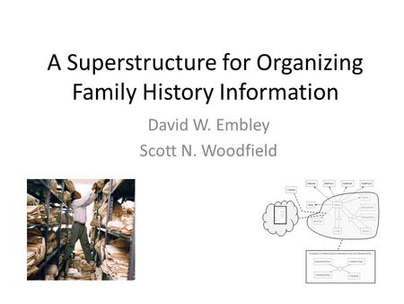 A Superstructure for Organizing Family History Information David W. Embley Scott N. Woodfield.