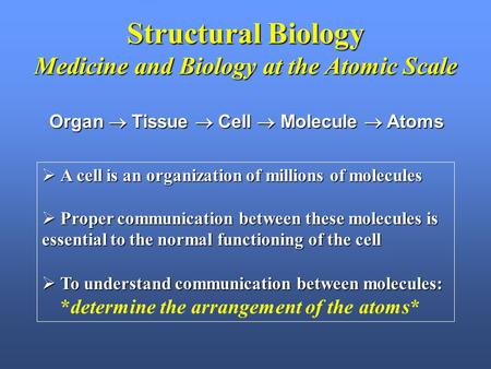  A cell is an organization of millions of molecules  Proper communication between these molecules is essential to the normal functioning of the cell.