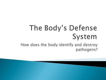 The Body’s Defense System