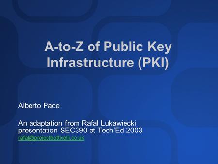 A-to-Z of Public Key Infrastructure (PKI)