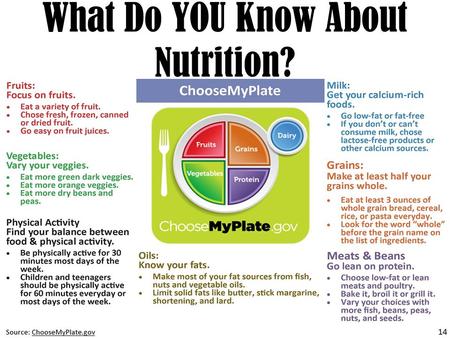 What Do YOU Know About Nutrition?. Place an “S” in front of each of the following simple CHOs. Place a “C” in front of the complex CHOs. 1.___ fructose.