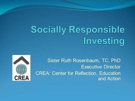 Socially Responsible Investing