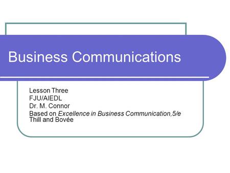 Business Communications