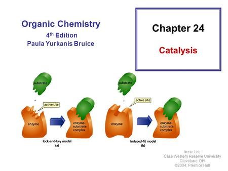 Organic Chemistry 4 th Edition Paula Yurkanis Bruice Chapter 24 Catalysis Irene Lee Case Western Reserve University Cleveland, OH ©2004, Prentice Hall.