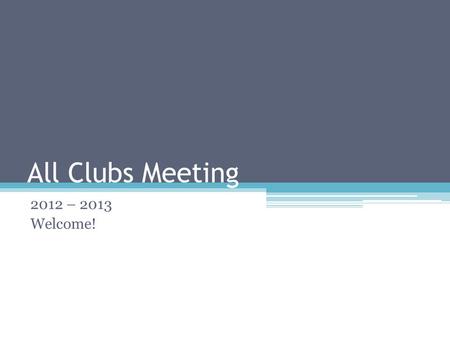 All Clubs Meeting 2012 – 2013 Welcome!. Introduction Mr. Willer: IHS Activities Director Julianne Vinh: ASB Clubs Commissioner Roderick Pulido: ASB Clubs.