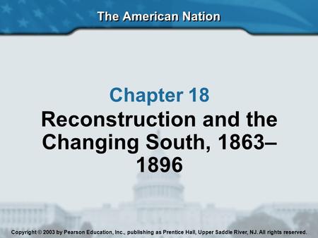 Reconstruction and the Changing South, 1863–1896