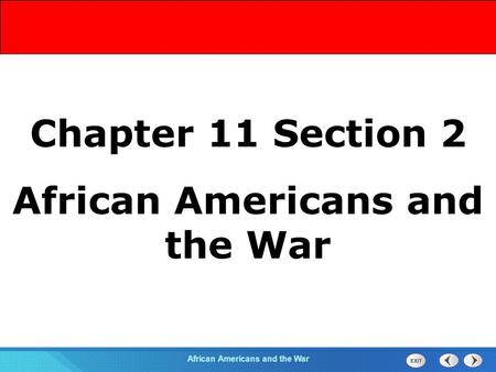 African Americans and the War